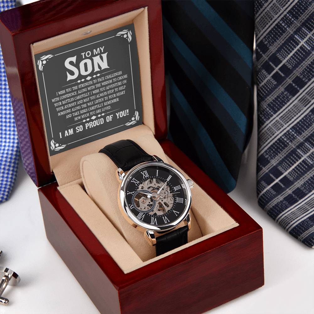 To My Son Openwork Watches Always Remember, I Wish You The Strength To Face Challenges With Confidence