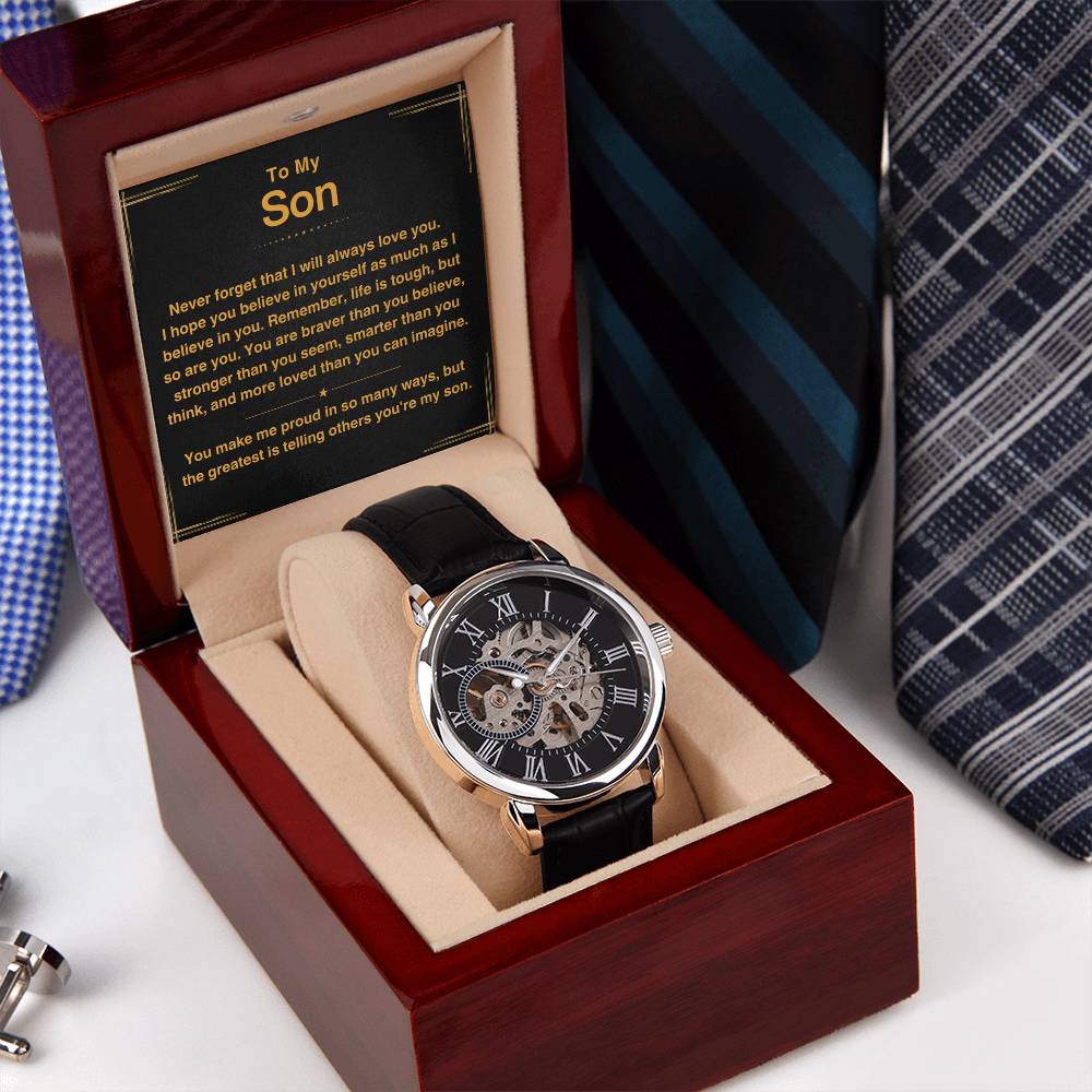 Son, You Make Me Proud - Openwork Watches