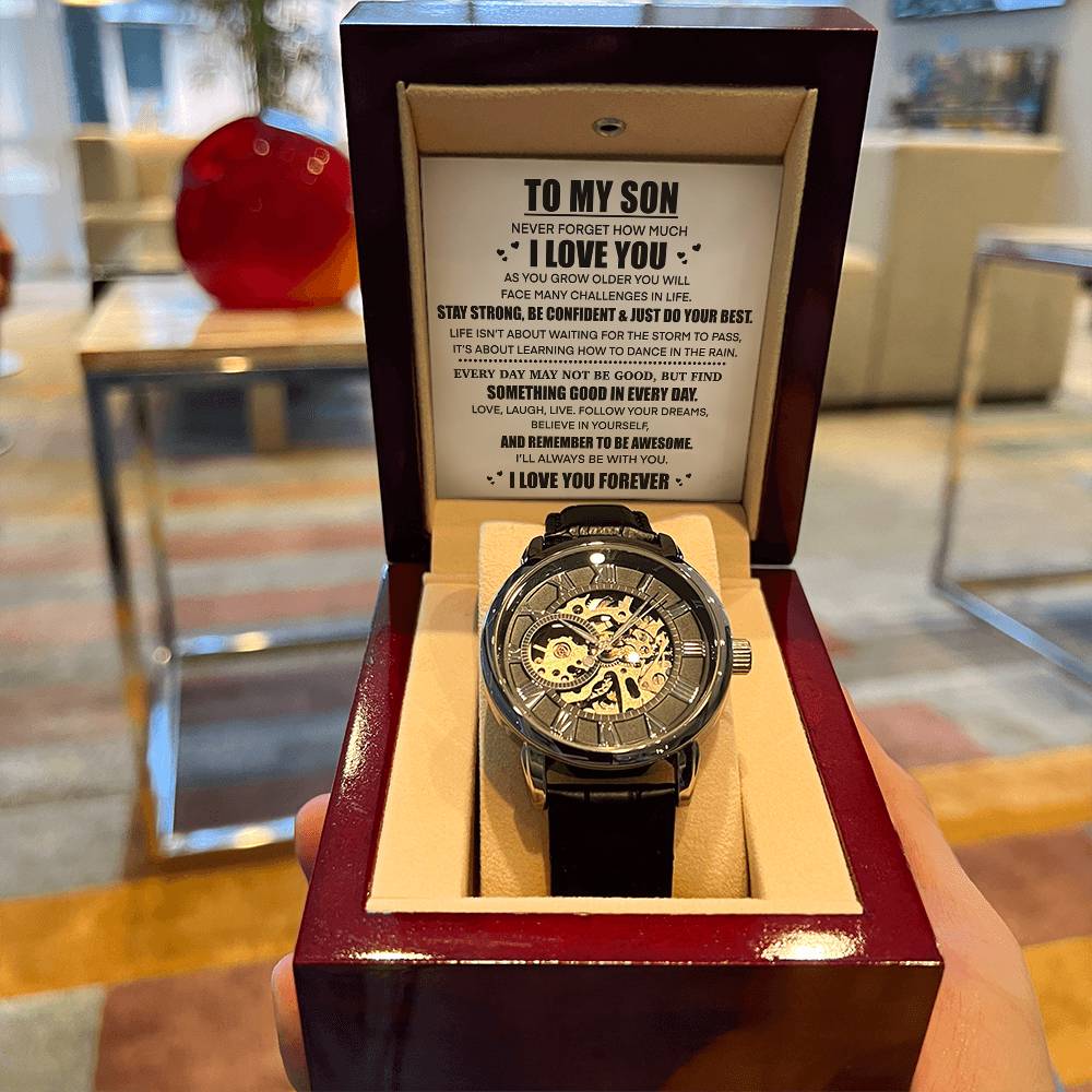 To My Son - I Love You Forever Gifting Set - Openwork Watches