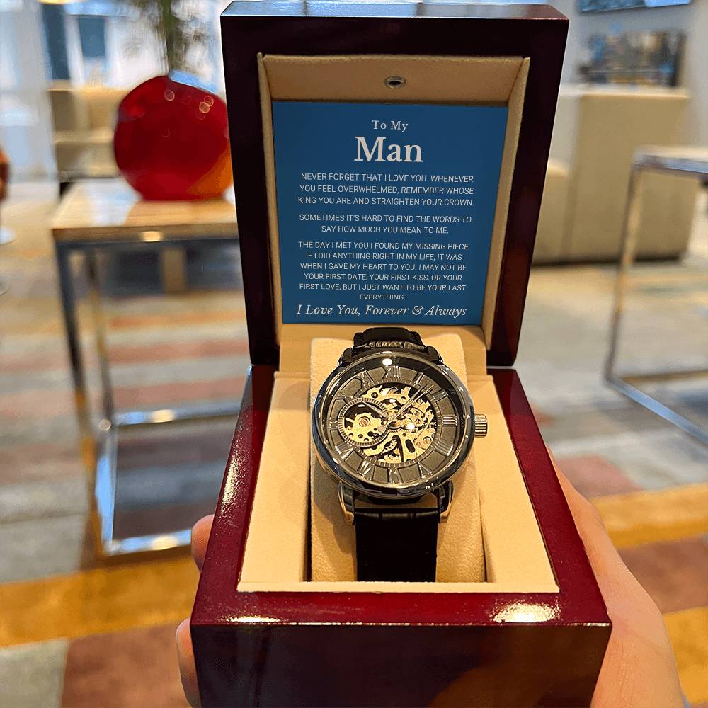 To My Man - Never Forget - Openwork Watches