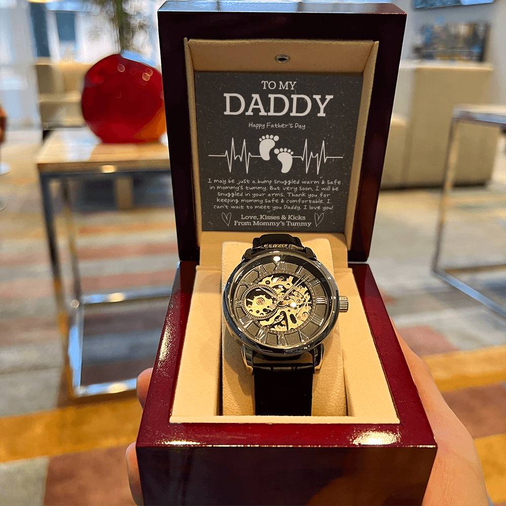 New Dad On Fathers Day New Dad New Daddy Gift Daddy To Be Gift Daddy Gift From A Bump New Dad Gifts Openwork Watch