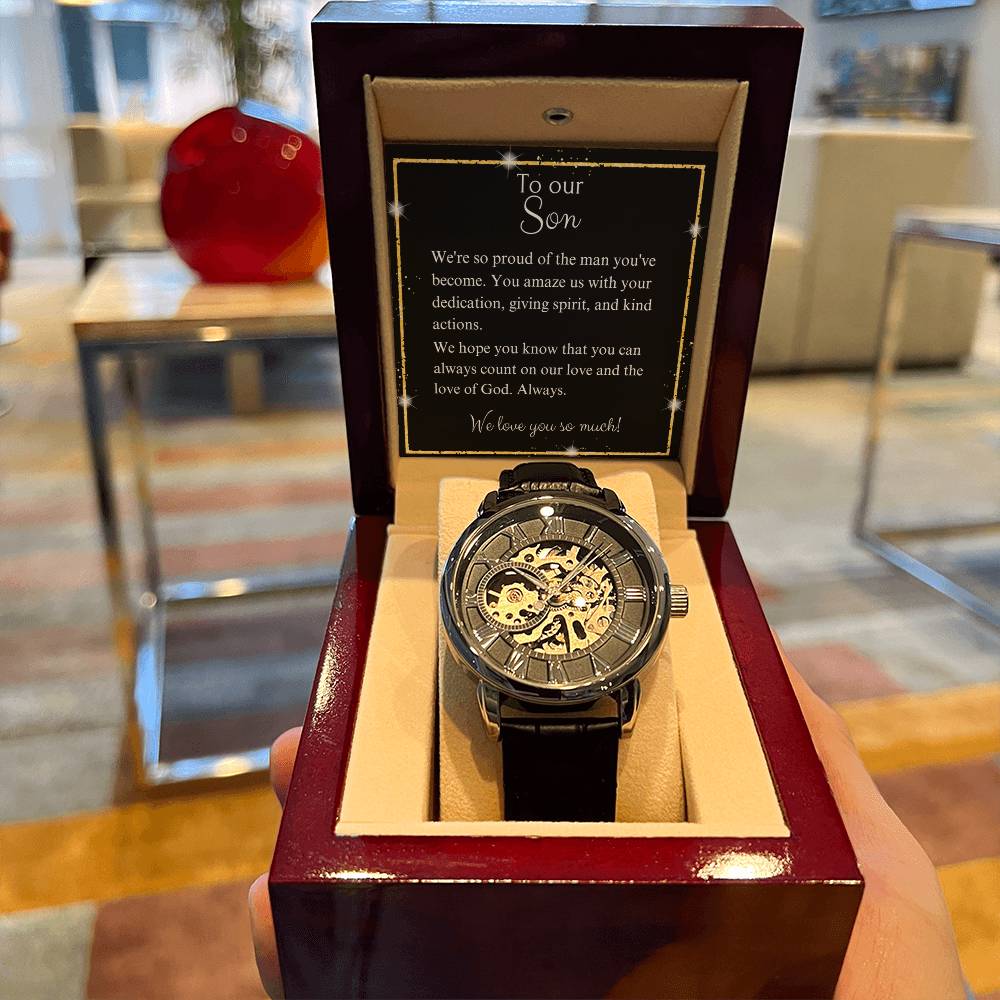 Love You Forever Son Openwork Watches