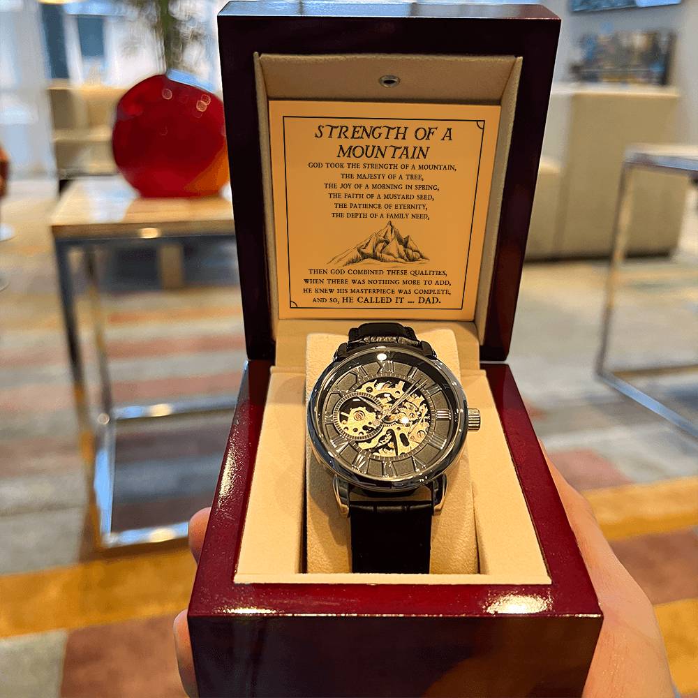Strength Of A Mountain - Dad Openwork Watches