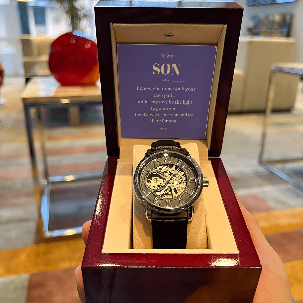 To My Son. Openwork Watches. To Son From Mom Or Dad