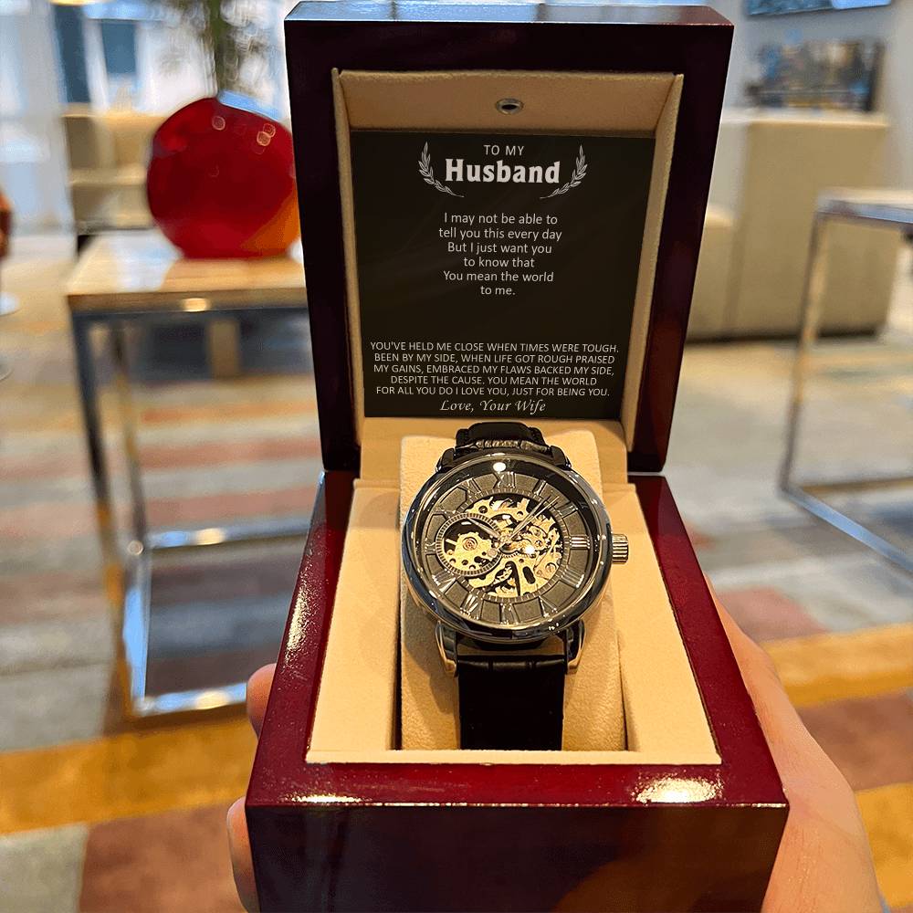 Gift For Husband Just Be You Openwork Watch