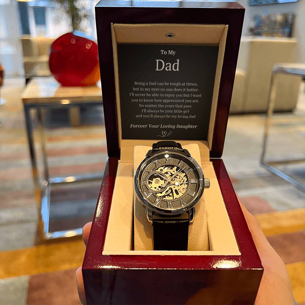 To My Loving Dad - Men's Openwork Watches
