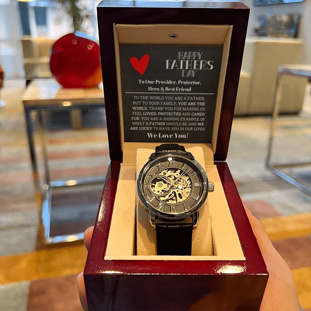 Father's Day Gift For Dad To Our Dad Gift For Dad From Daughter Or Son Openwork Watch