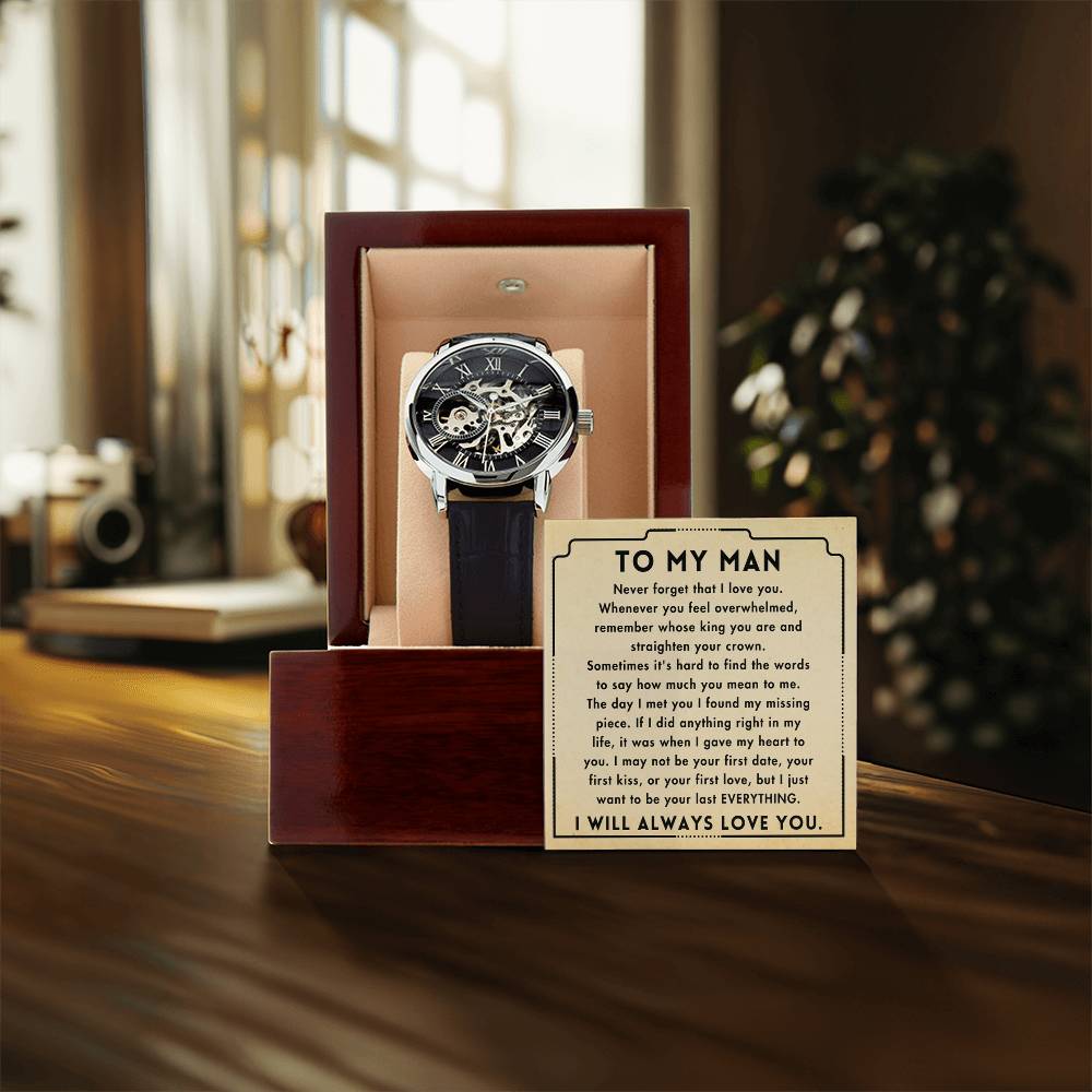 To My Man - Love You Forever - Openwork Watches