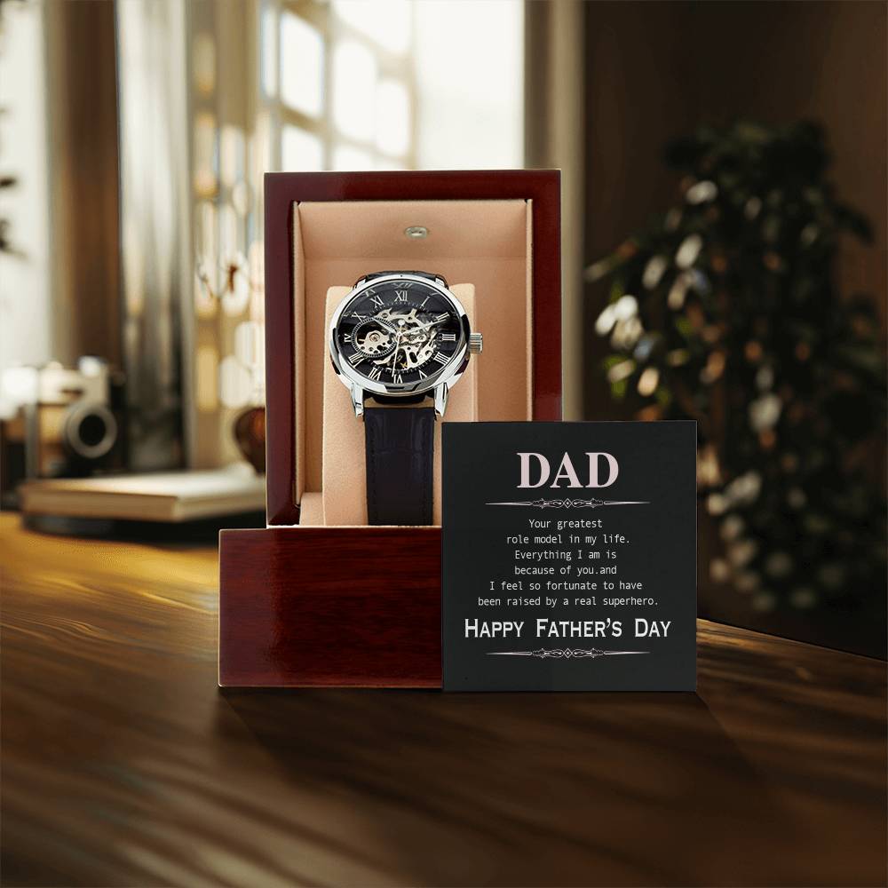 Happy Father's Day Openwork Watch