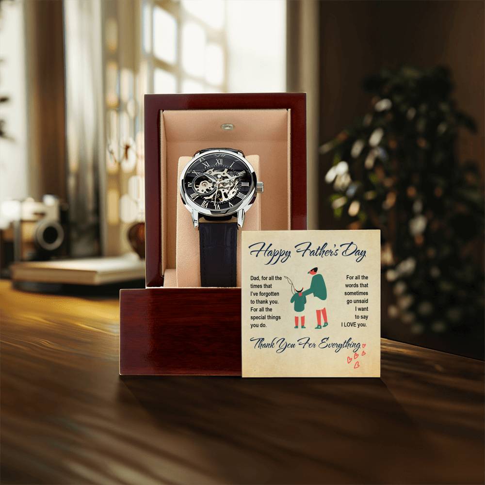 Father's Day Openwork Watch