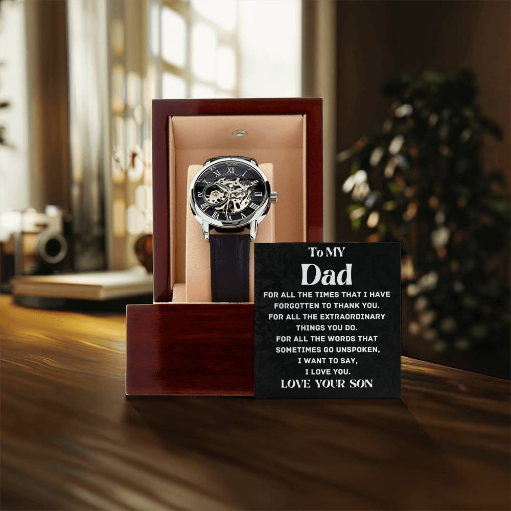 Men's Openwork Watch Gift For Dad