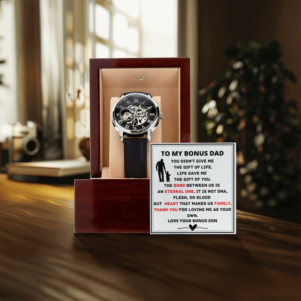Men's Openwork Watch Gift For Bonus Dad From Son