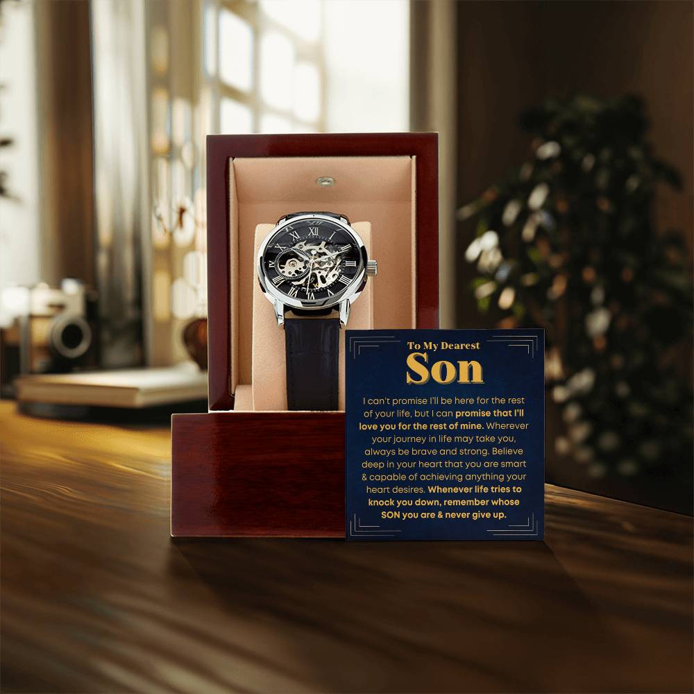 To My Son, Never Give Up - Openwork Watches