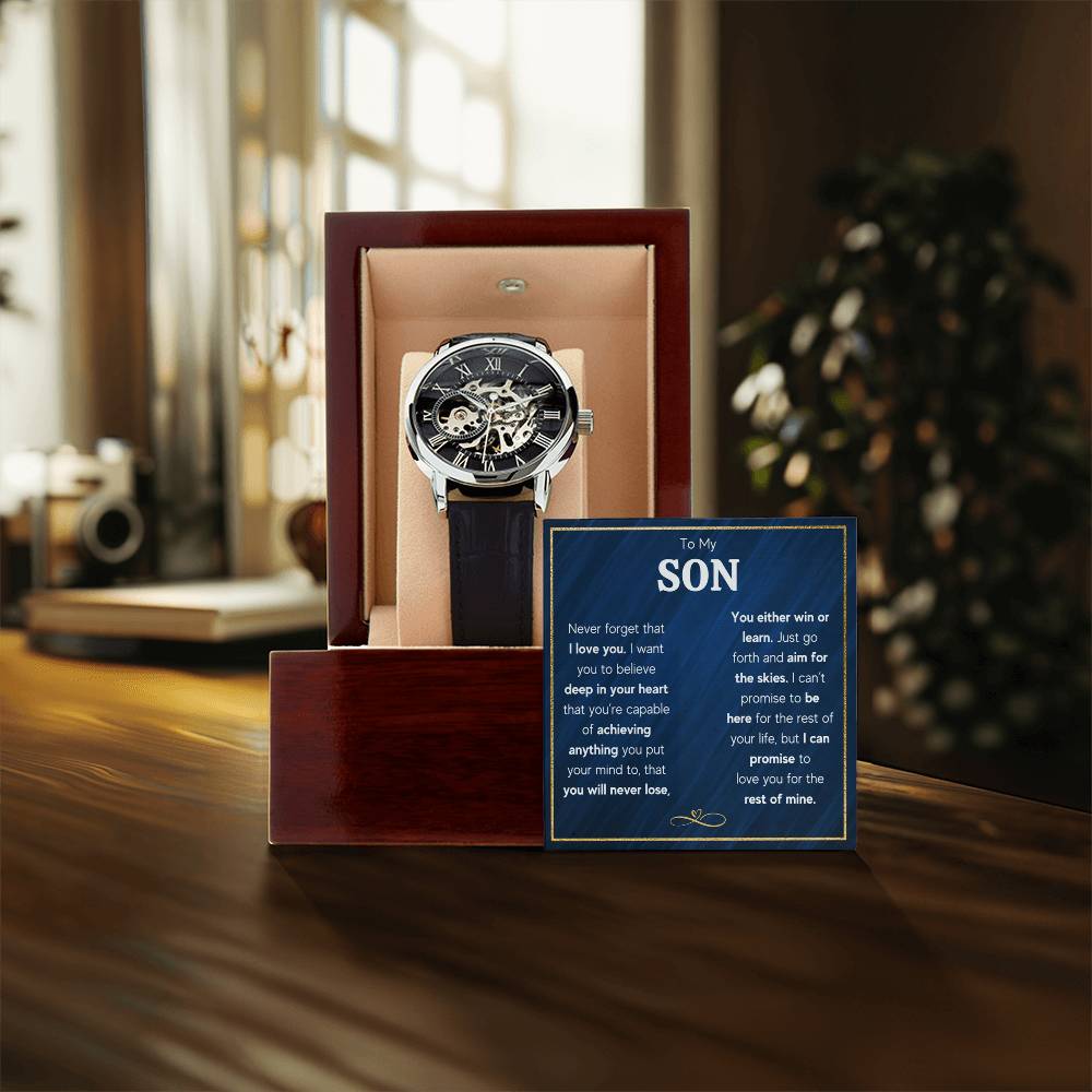 To My Son Skies Openwork Watches
