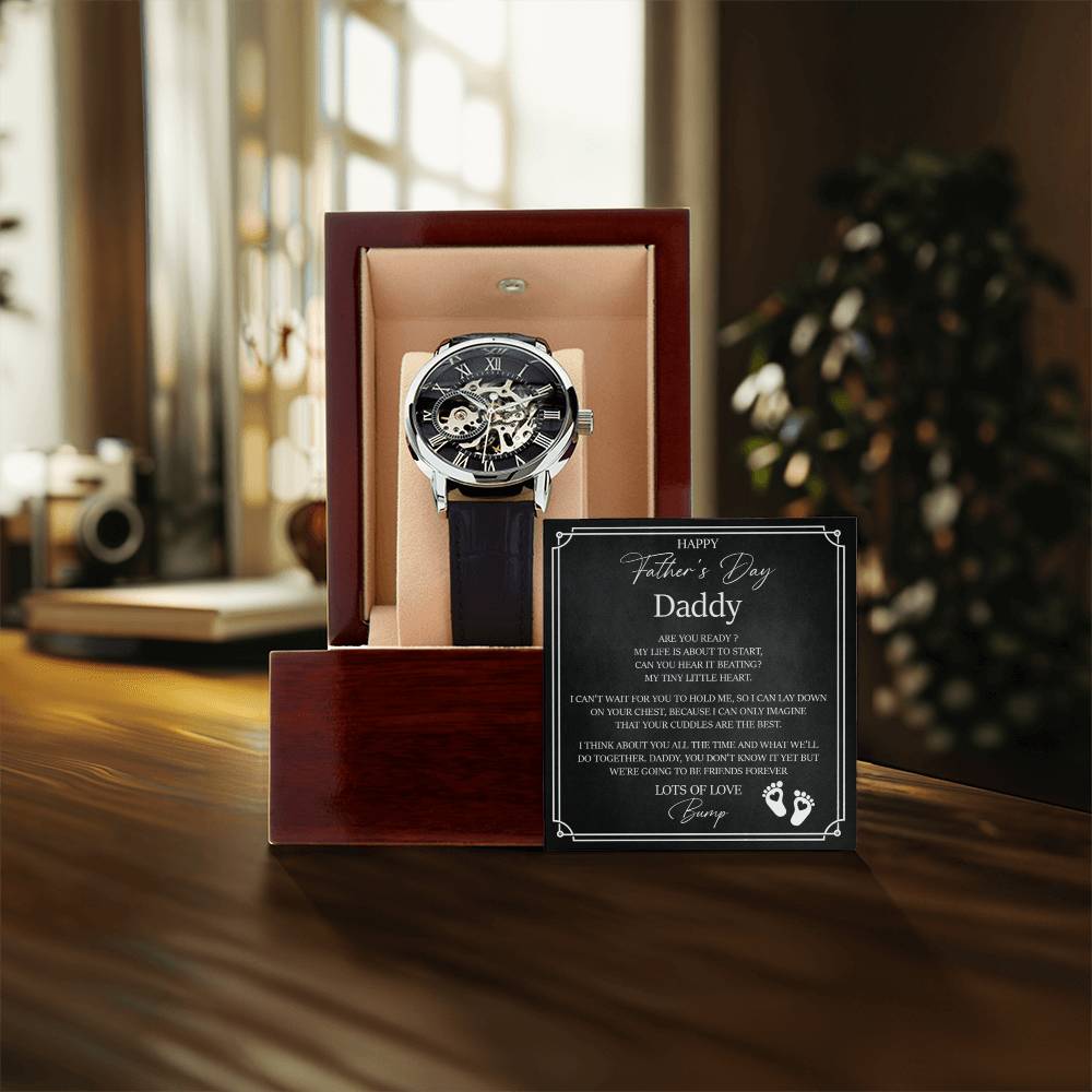 Happy Fathers Day Gift For Daddy To Be Openwork Watch For New Dad Father Day Gift