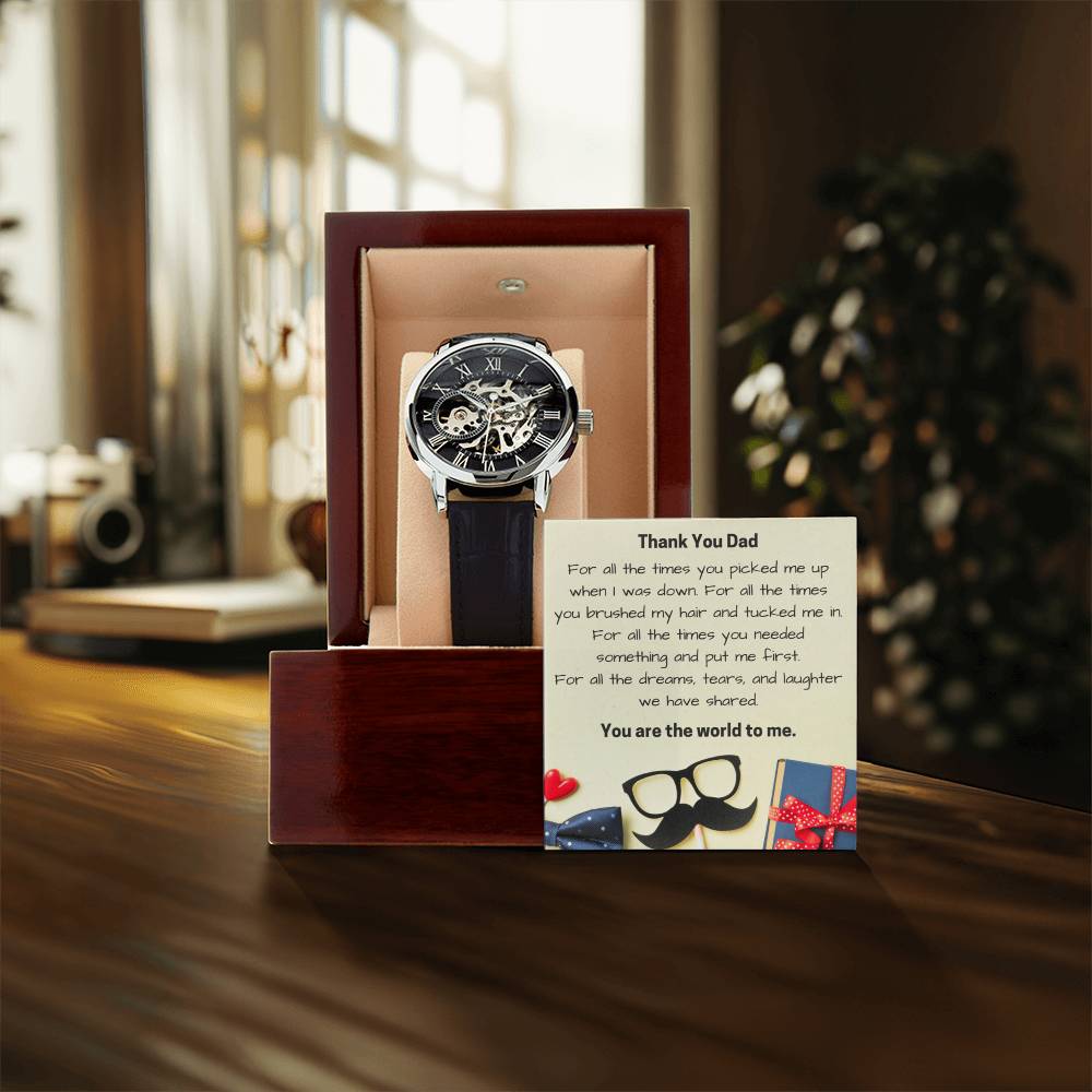 Thank You Dad - Men's Openwork Watch