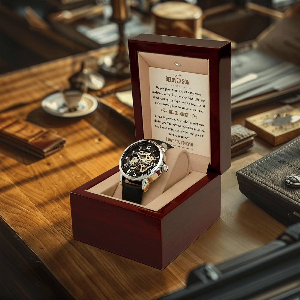 Son Gift - Never Forget - Openwork Watches