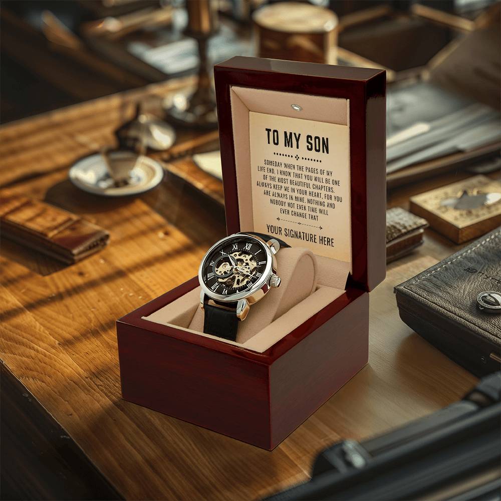 To My Son Openwork Watches - Hing And Nobody Not Even Time Will Ever Change That