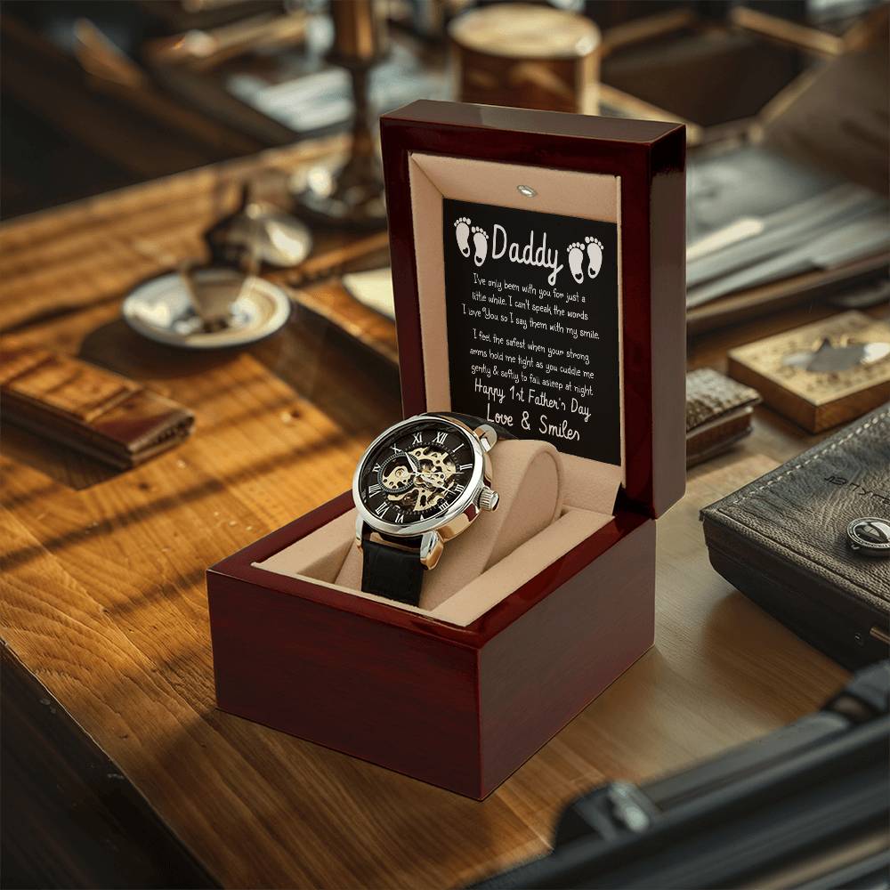 Daddy 1St Father's Day Men's Openwork Watch