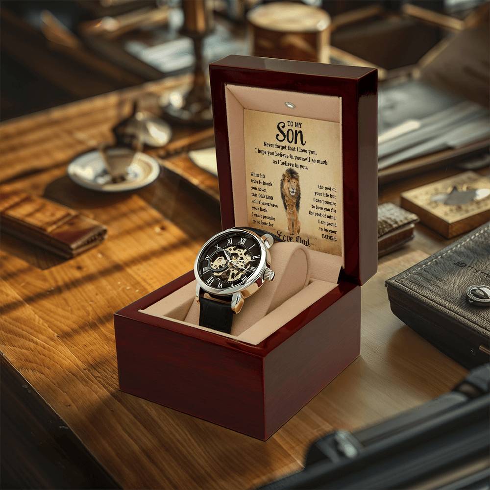 To My Son, Love Dad  - Openwork Watches