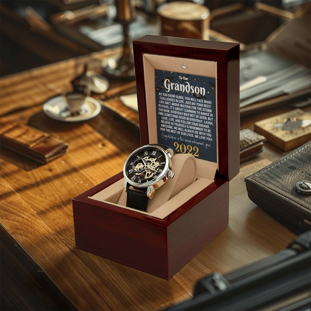 To Our Grandson Gift For Grandson Graduation Gift For Grandson From Grandparents Luxury Openwork Watch For Grandson(1)