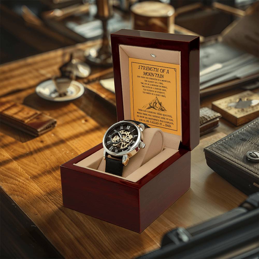 Strength Of A Mountain - Dad Openwork Watches
