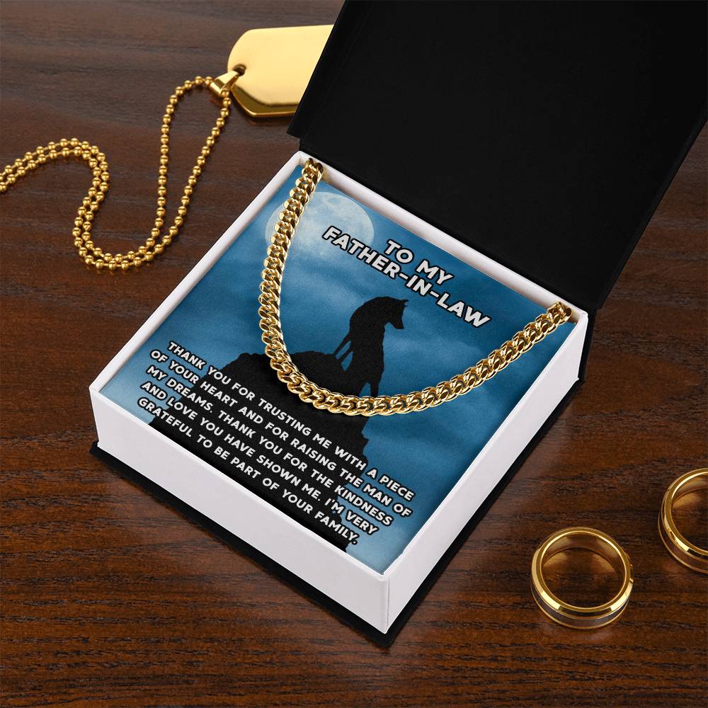 Father In Law Gift From Daughter In Law Fathers Day Gift For Father In Law Christmas Gift For Boyfriend Dad Cuban Link Chain