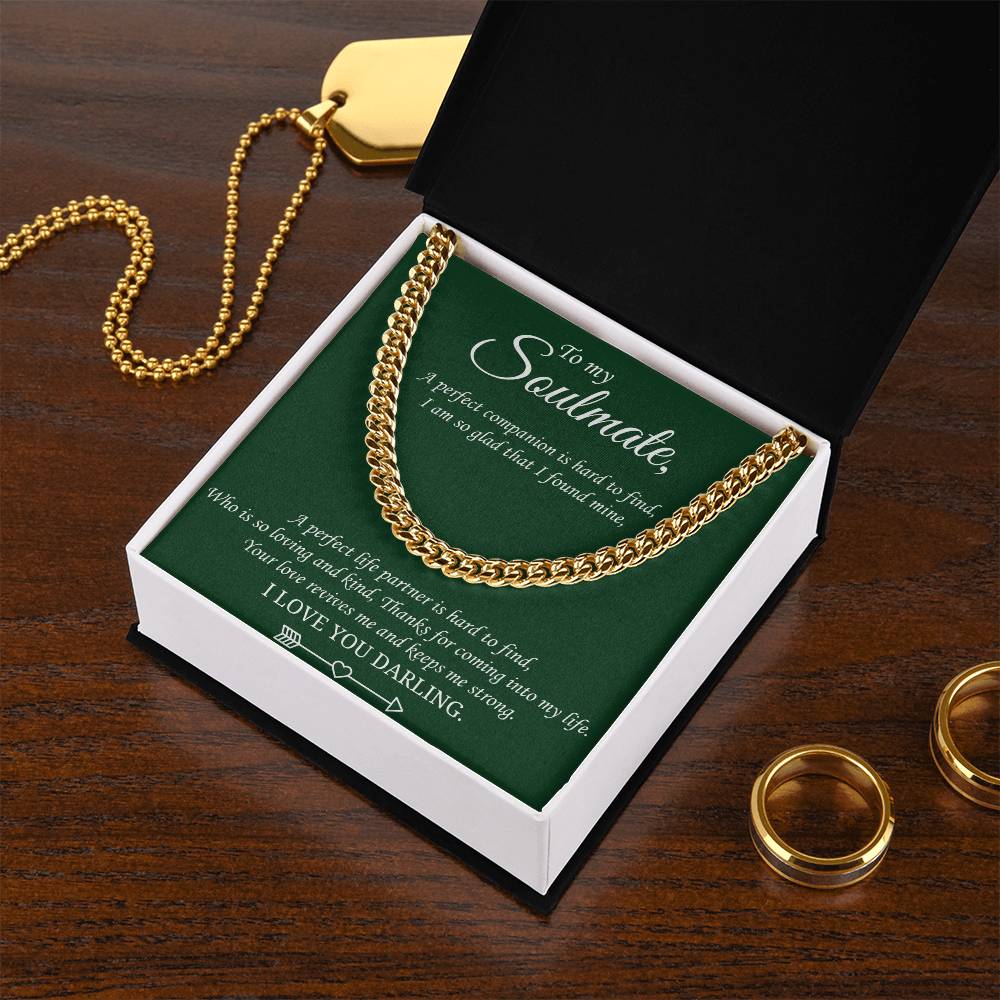 Gift For Boyfriend - Thanks For Coming Into My Life Cuban Link Chain