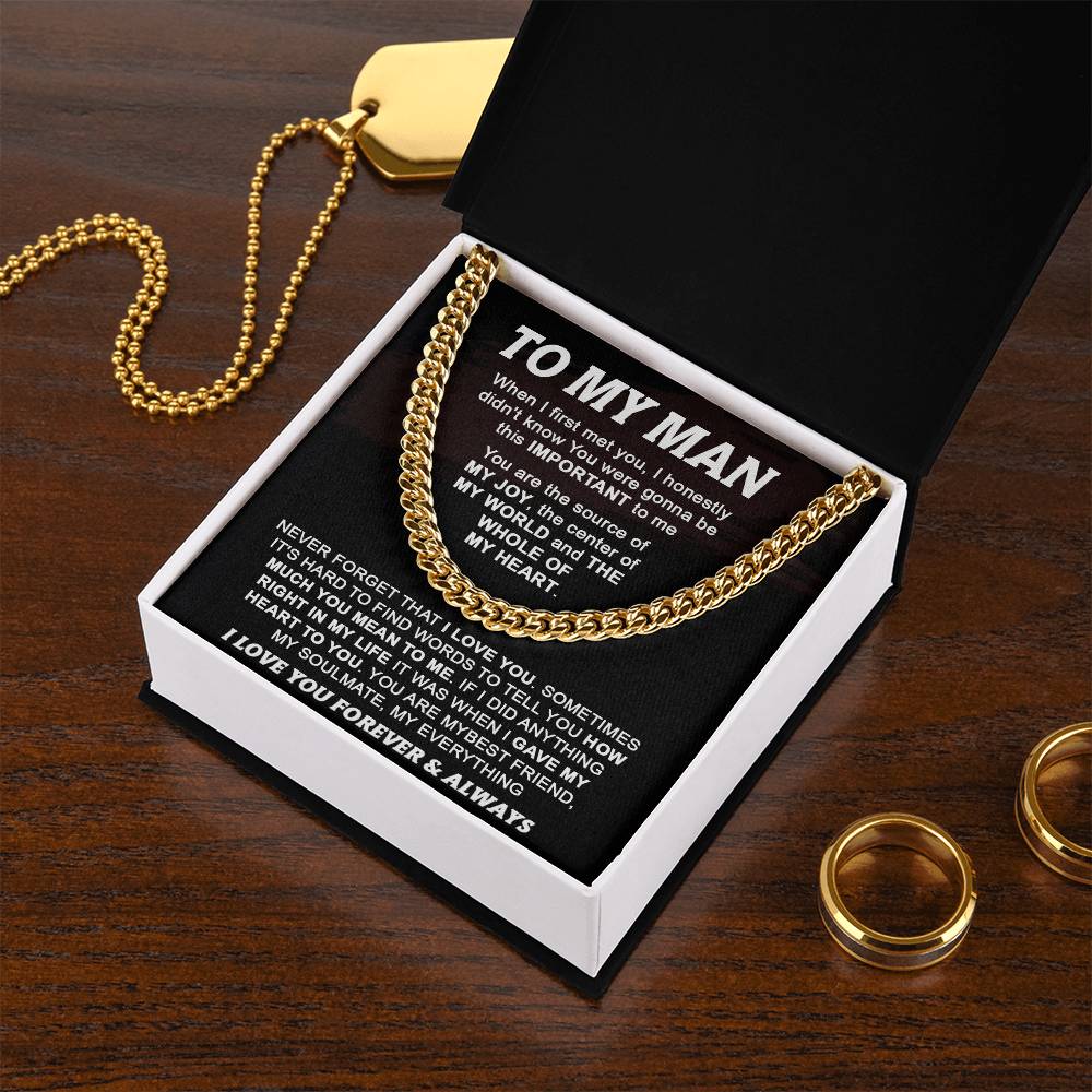 Gift For Your Man - Soulmate - Cuban Cuban Link Chain