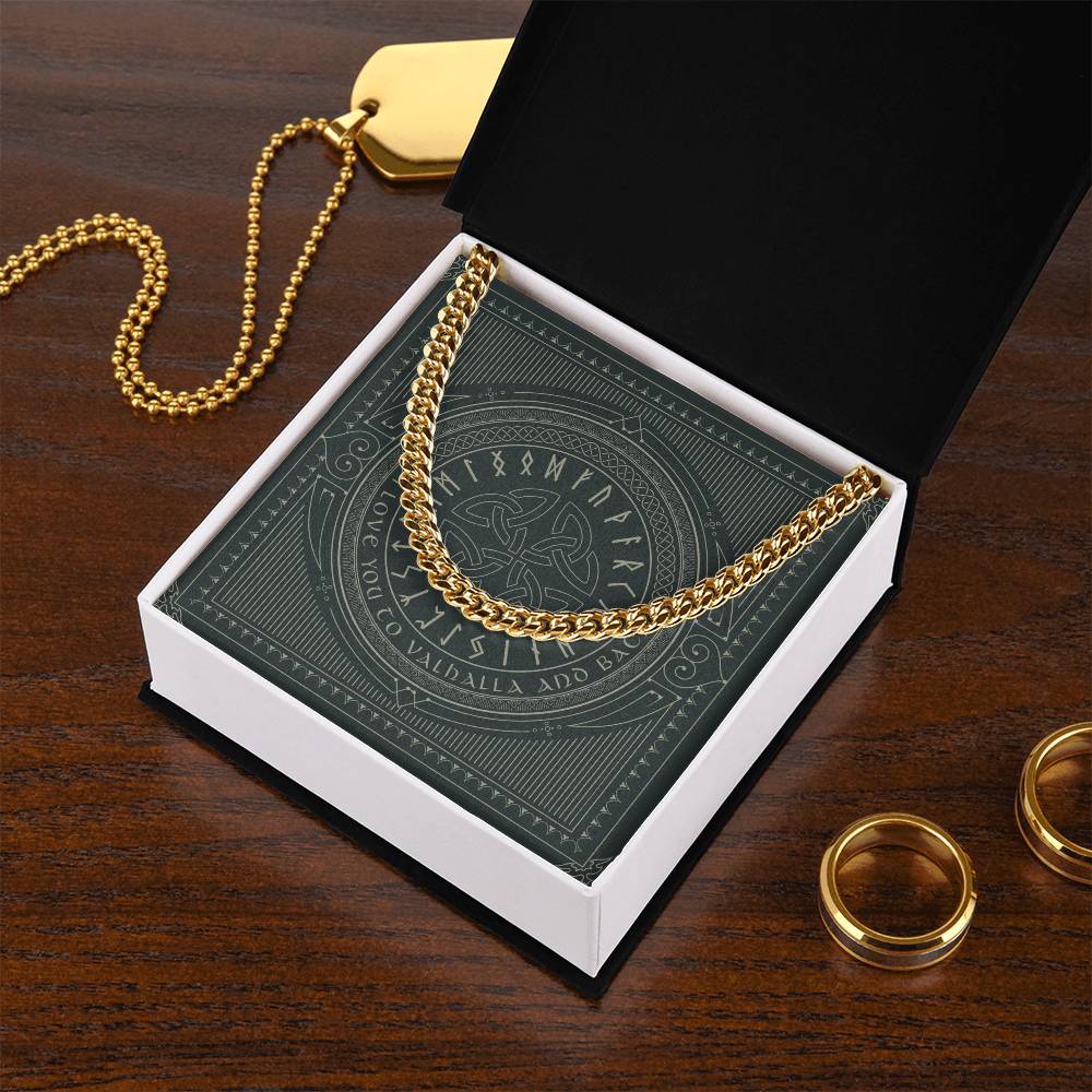 Gift For Boyfriend  Husband Vikings Gift For Him Gift For Him Unique Cuban Link Chain