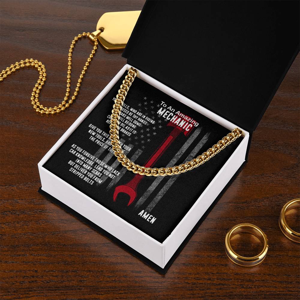 Mechanic Prayer Cuban Link Chain