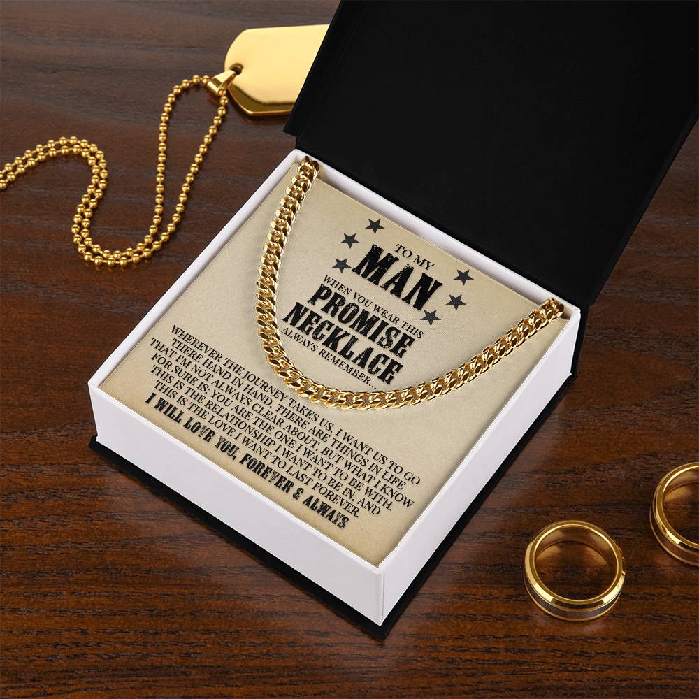 Promise Necklace - Cuban Link Chain