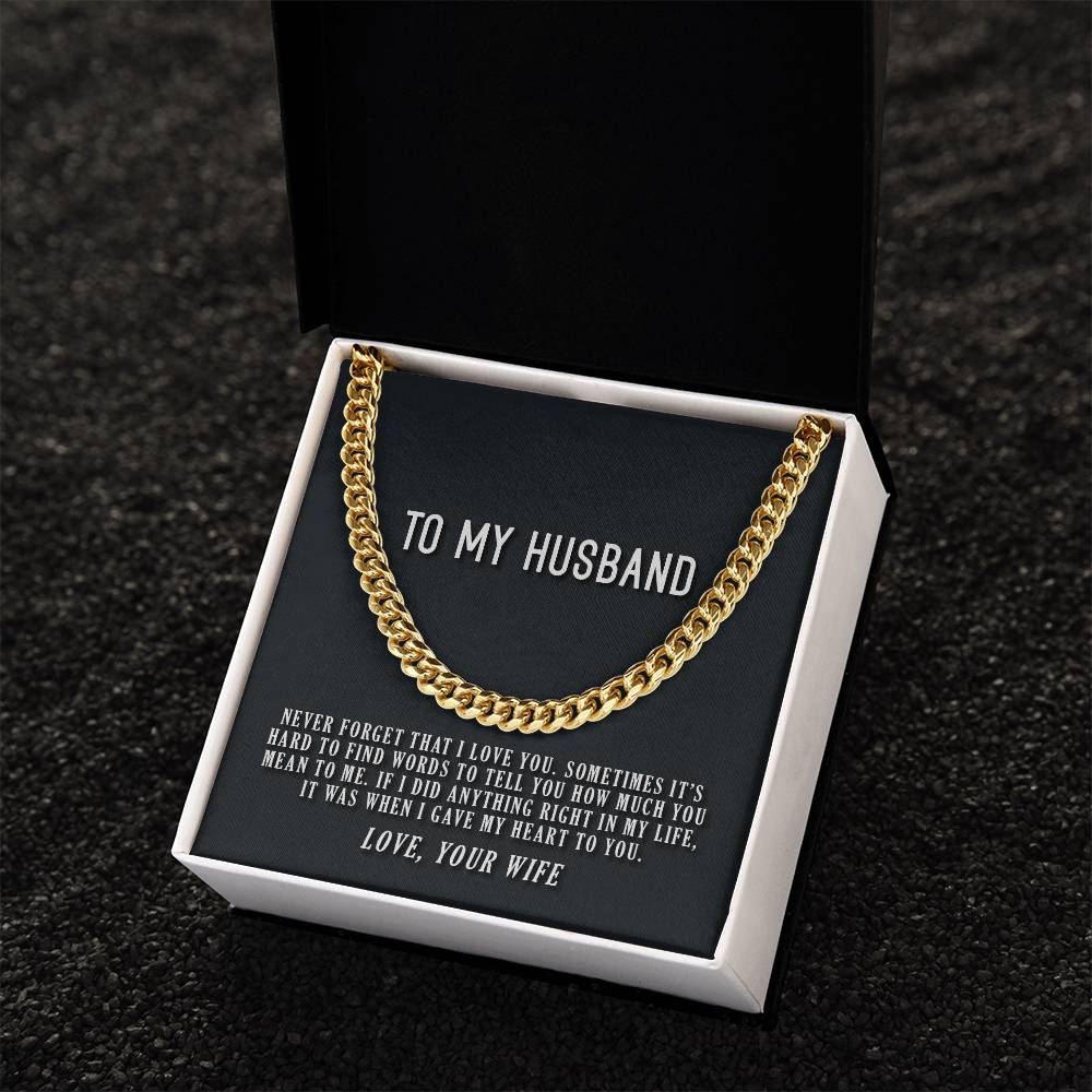 My Heart To You Cuban Link Chain