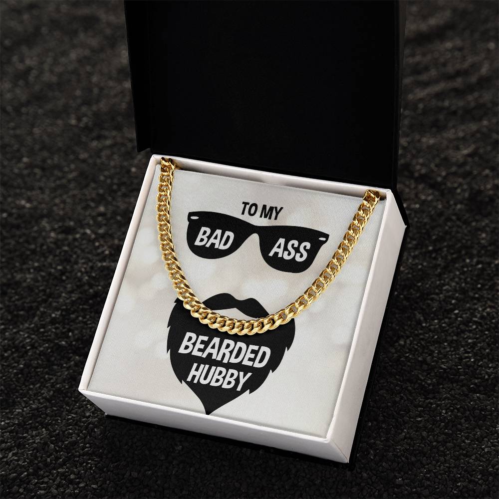 Cuban Link Chain Necklace - Gifts For Him  Gifts For Bearded Hubby Birthday Anniversary