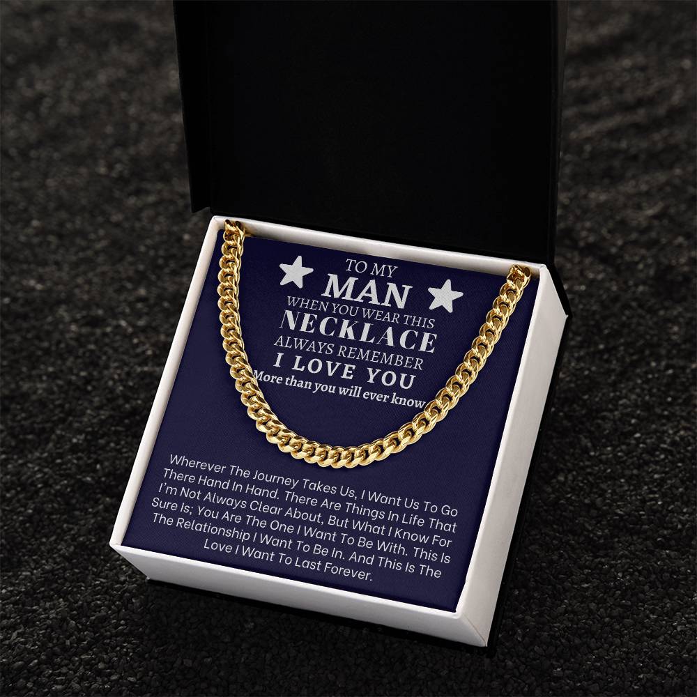 To My Man - Valentine Etsy Cuban Link Chain