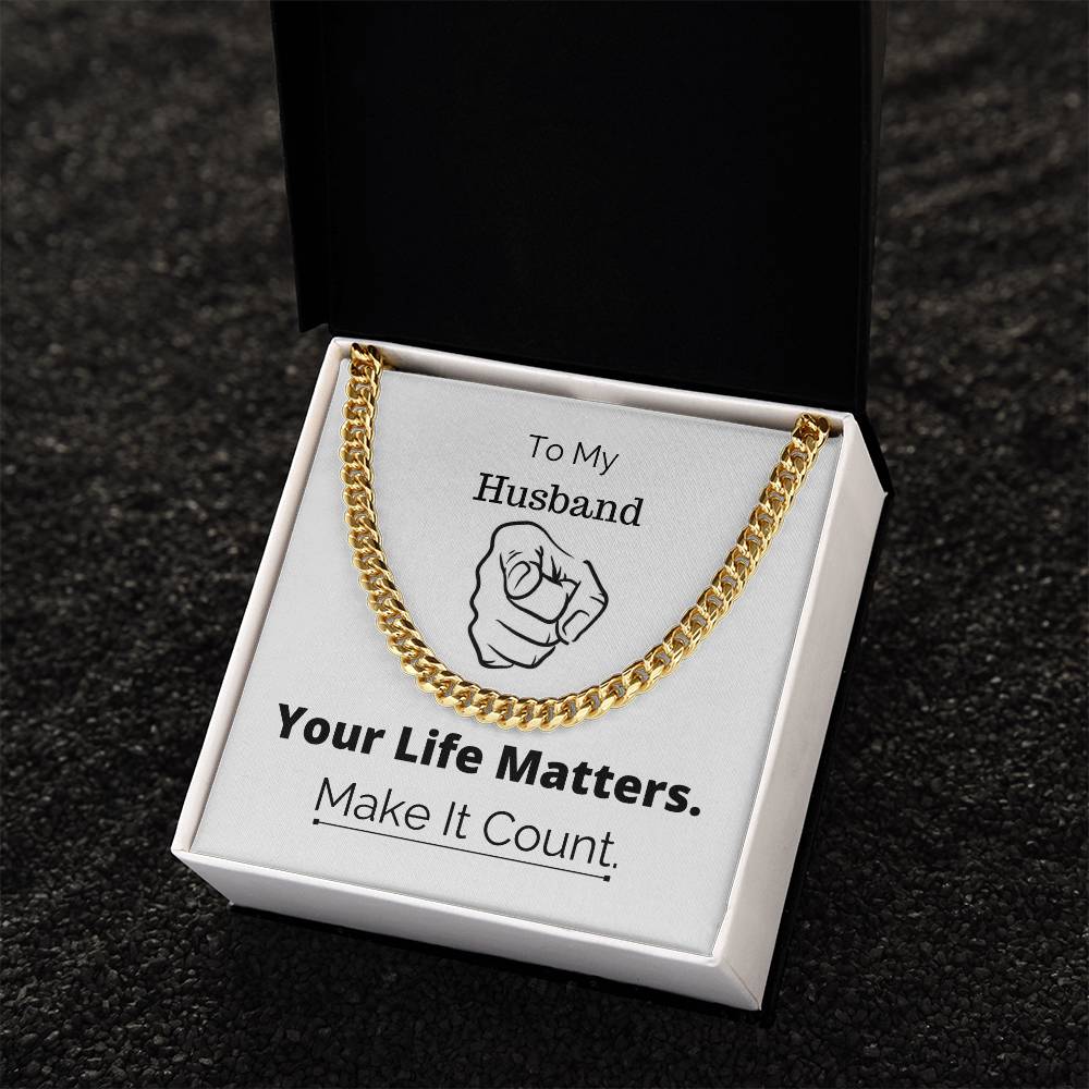 Gift For Husband You Matter All Lives Matter Police Lives Matter Motivational Quotes Christian Gifts Sentimental Gift Cuban Link Chain