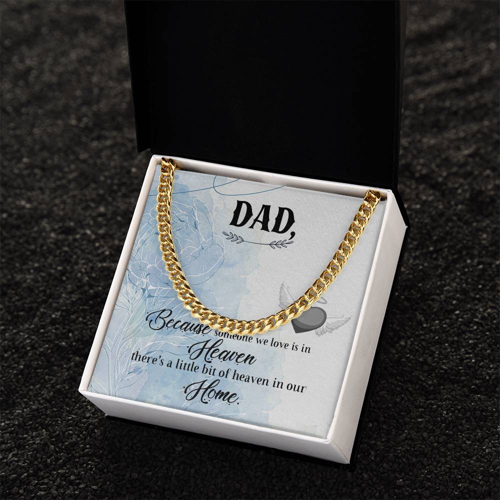 To My Dad Cuban Link Chain