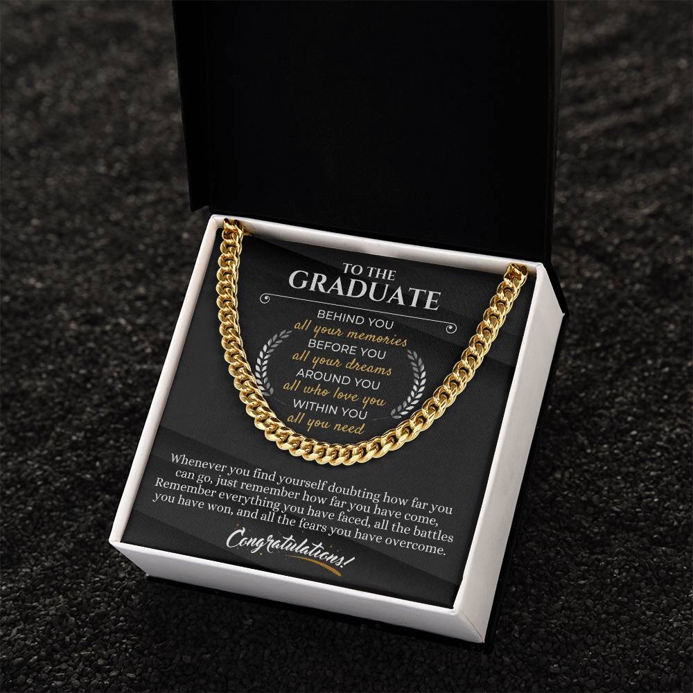 Graduation Gifts For Him Best Graduation Gifts For Boys High School Graduation Gift College Graduation Gift Meaningful Cuban Link Chain