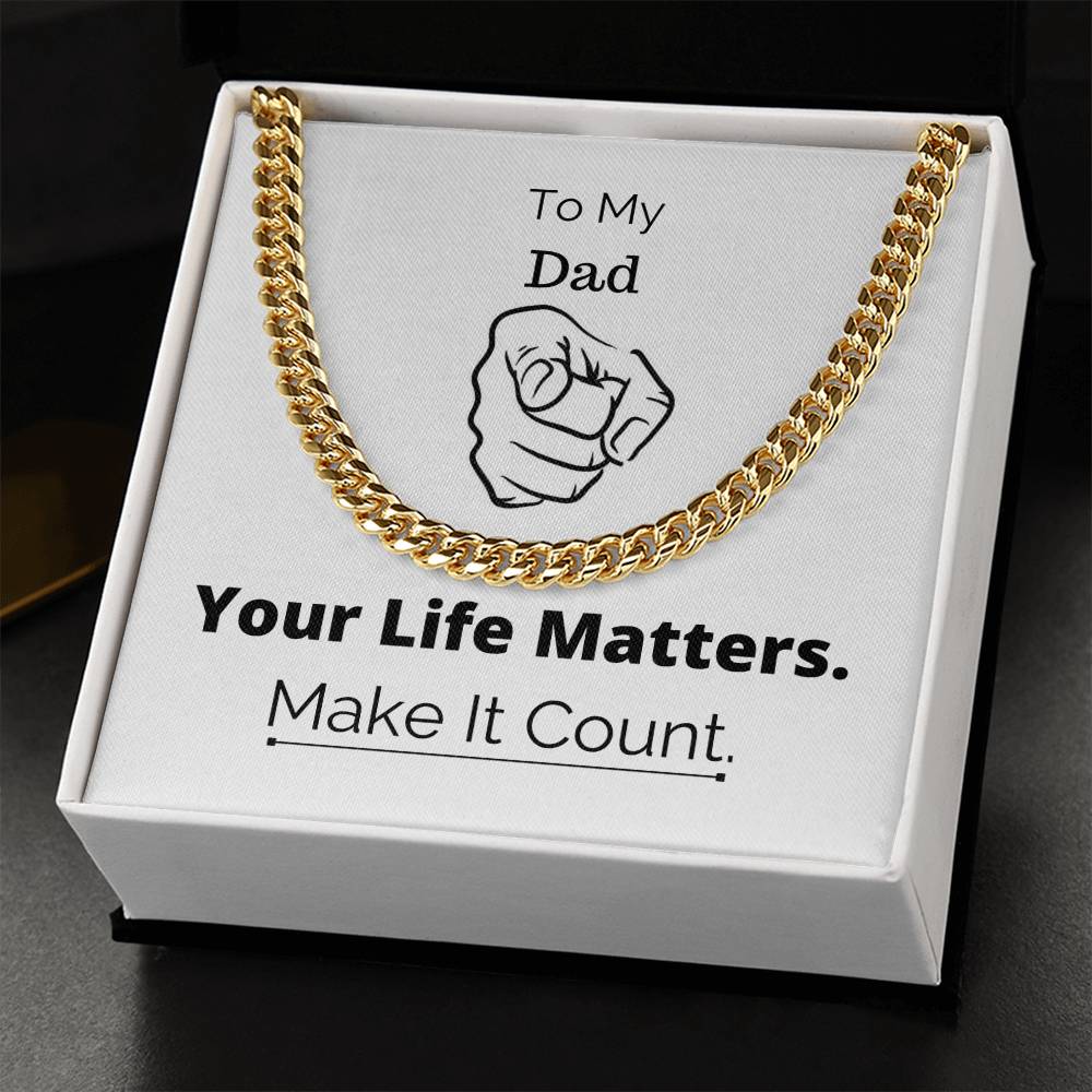 You Matter All Lives Matter Police Lives Matter Motivational Quotes Christian Gifts Sentimental Gift Christmas Gift Bl Cuban Link Chain