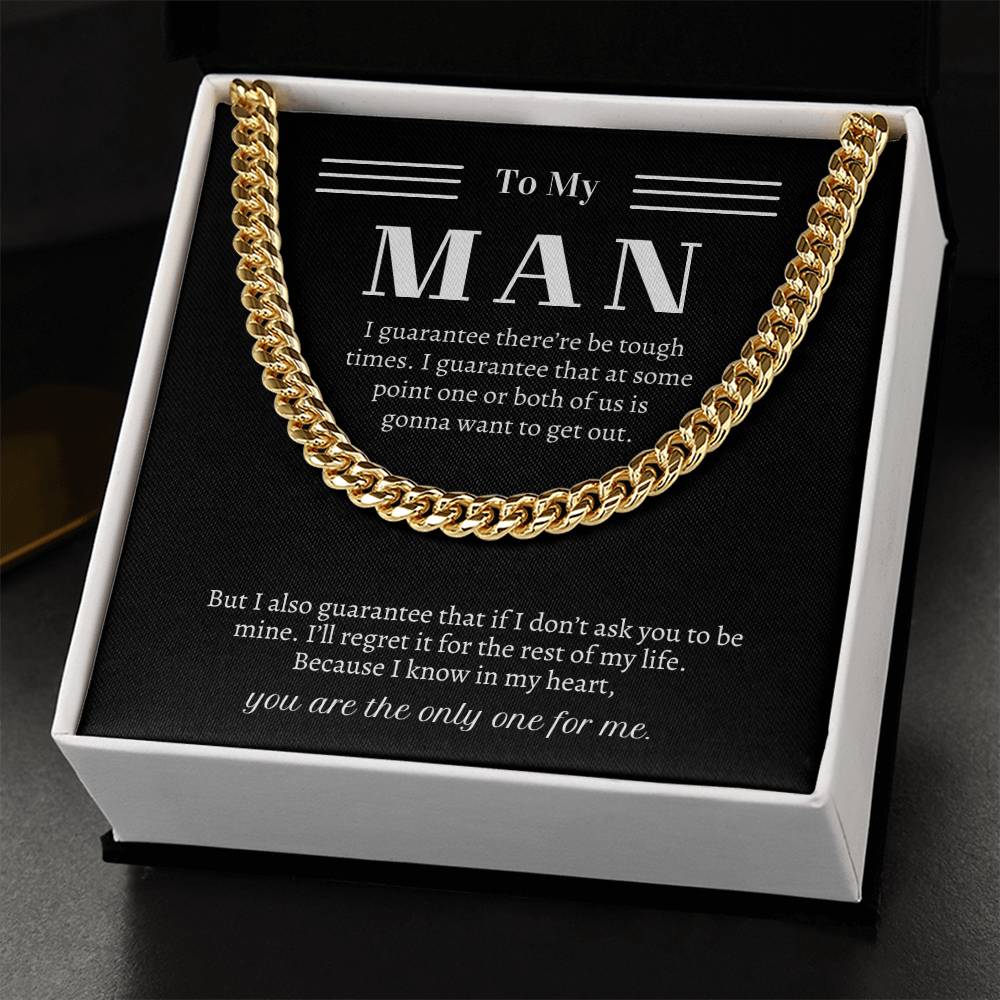 Valentine's Gift For Him - I Know In My Heart You Are The Only One For Me Cuban Link Chain