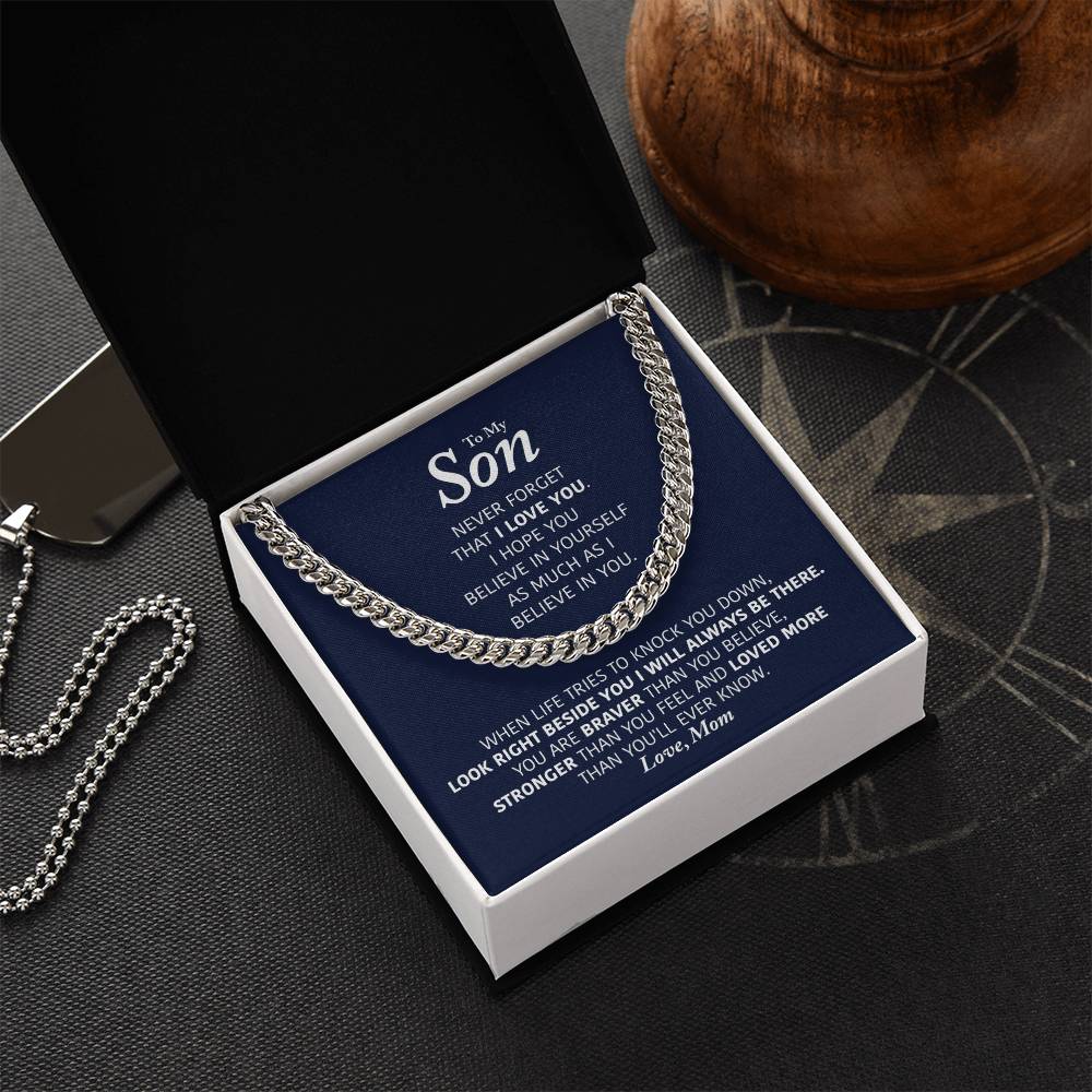 My Son - I Will Always Be There - Cuban Link Chain