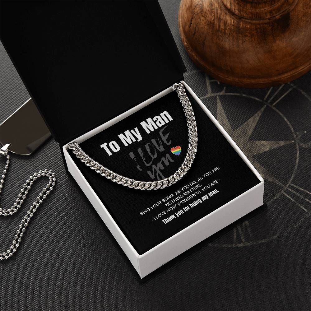 To My Man - Cuban Link Chain Necklace