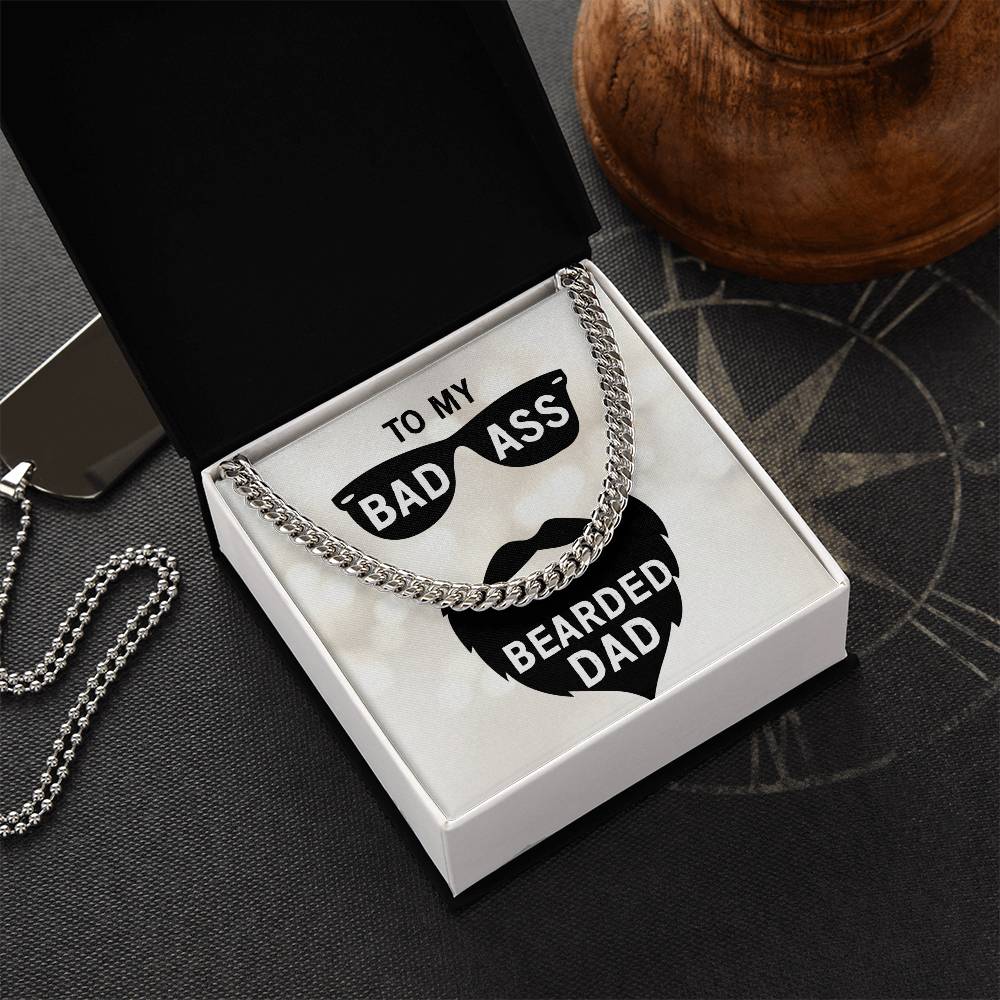 Bad Ass Dad  Cuban Link Chain Necklace