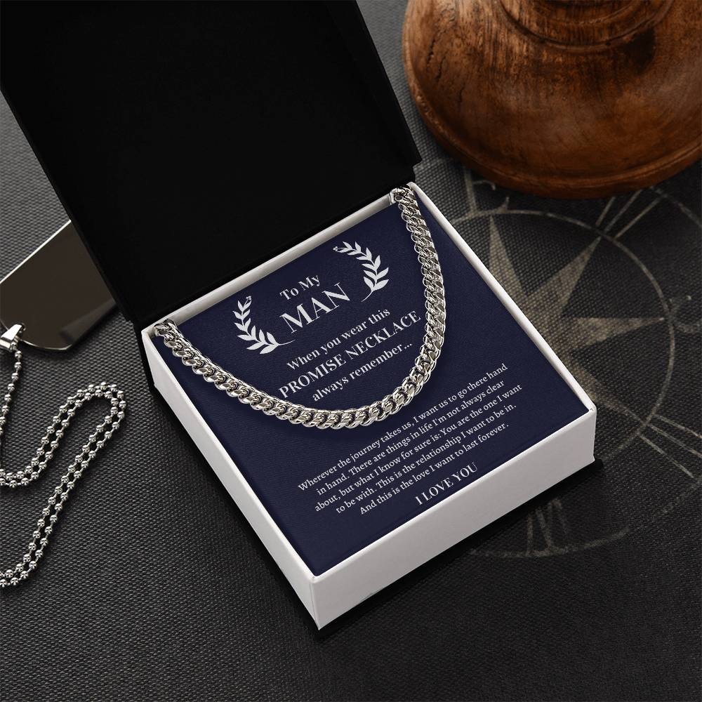 Valentine's Gift For Him Soulmate -  This Is The Love I Want To Last Forever Cuban Link Chain