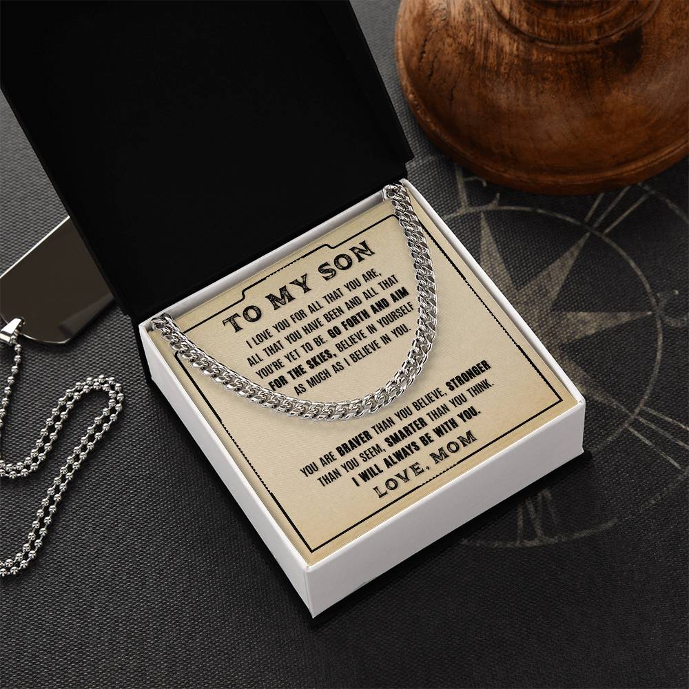 To My Son - Cuban Link Chain Necklace