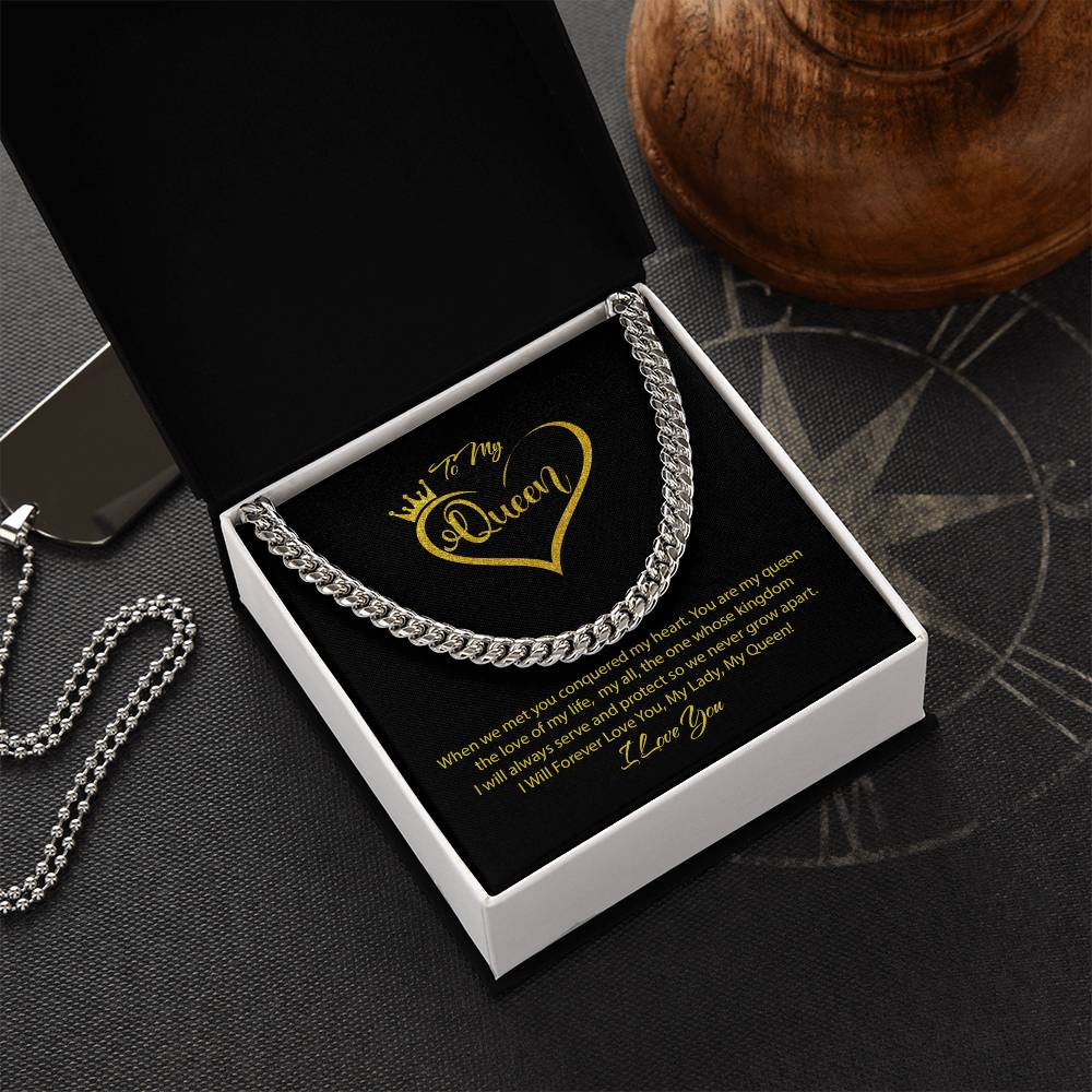 Cuban Link Chain Necklace For A Queen