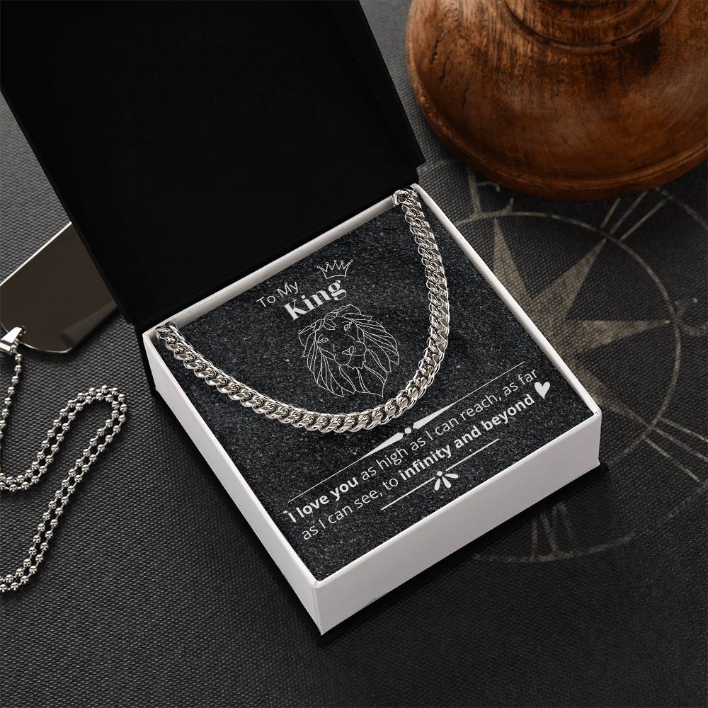 Necklace Gift For Husband Boyfriend Happy New Year Gift Cuban Link Chain