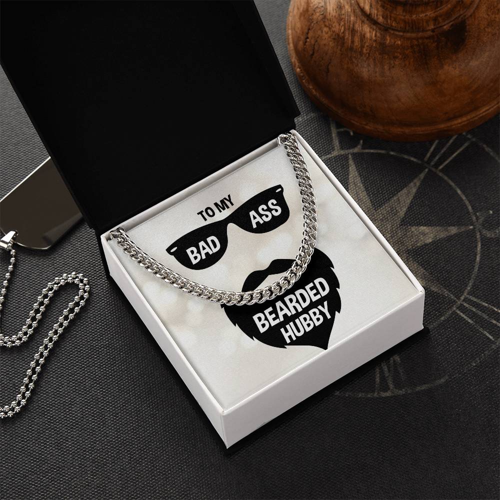 Cuban Link Chain Necklace - Gifts For Him  Gifts For Bearded Hubby Birthday Anniversary