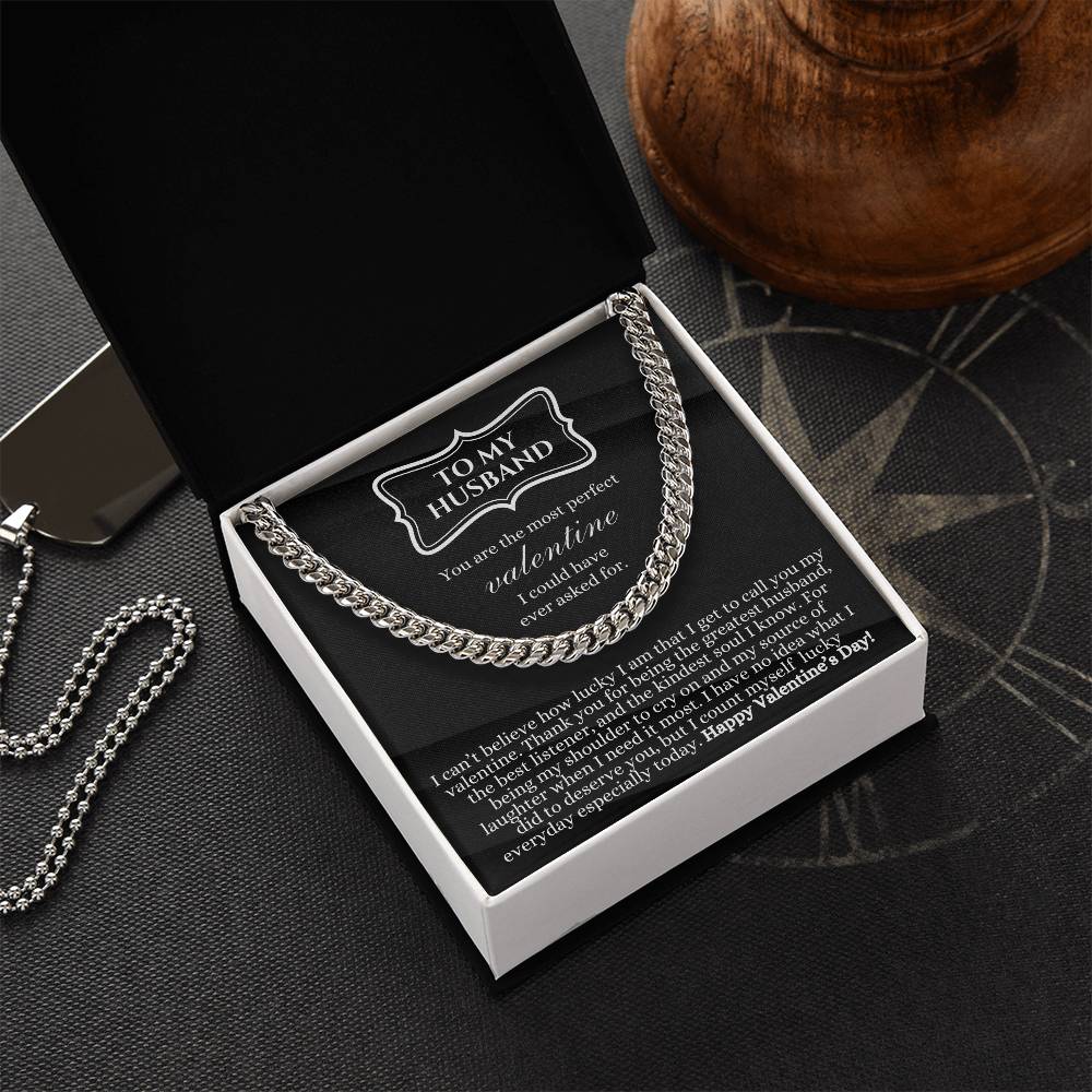 Valentines Day Gift For Husband Necklace Gift For Husband Gift For Husband To My Husband Jewelry Gift For Husband Cuban Link Chain