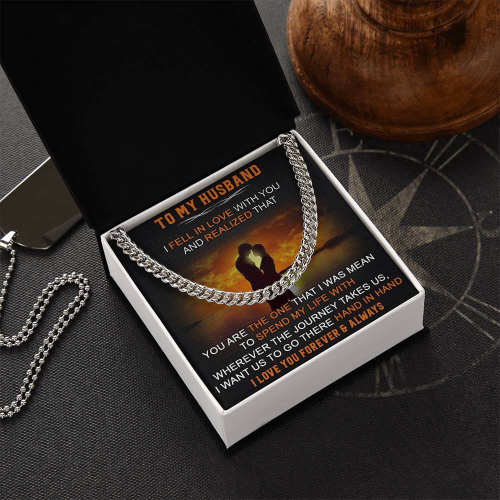 Gift For Husband - Fell In Love - Cuban Link Cuban Link Chain
